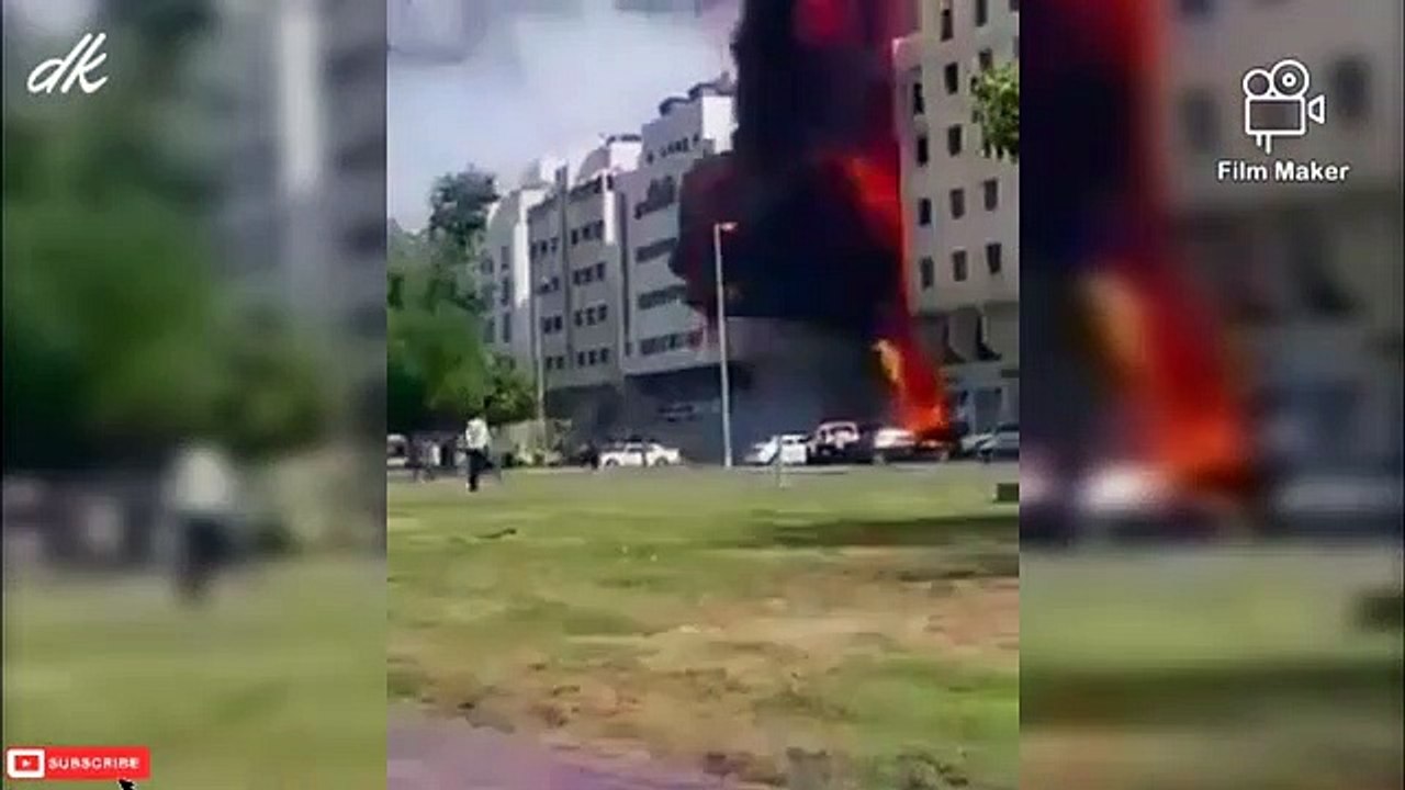 إنفجارابو ظبي اليوم _ عاجل الامارات انفجار مدوي و حريق بمطعم كنتاكي ( 360 X 640 )
