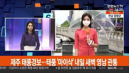 [날씨] 제주 태풍경보…태풍 '마이삭' 내일 새벽 영남 관통