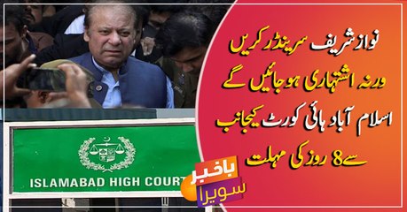 Islamabad High Court orders Nawaz Sharif to surrender within 8 days