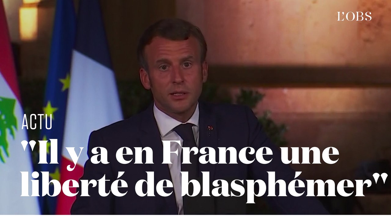 "Charlie Hebdo" : Emmanuel Macron défend "la liberté de blasphémer"