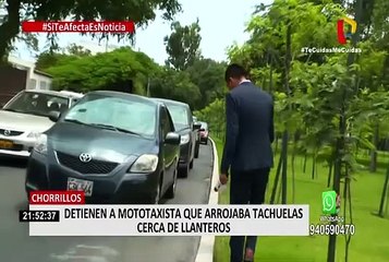 Si te afecta es noticia: Detienen a mototaxista que arrojaba tachuelas cerca de llanteros