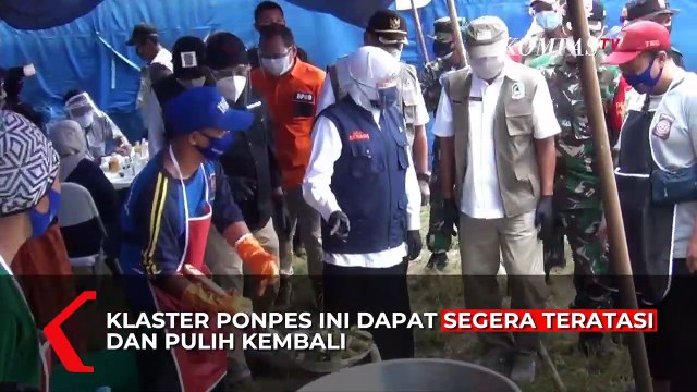 Gubernur Jawa Timur Khofifah Kunjungi Klaster Ponpes di Banyuwangi