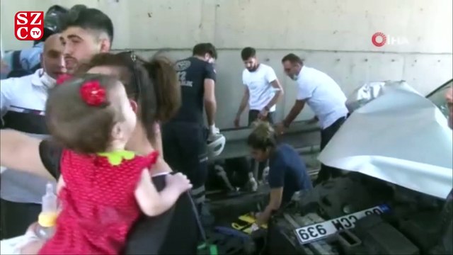 Basın Ekspres yolunda dehşete düşüren kaza