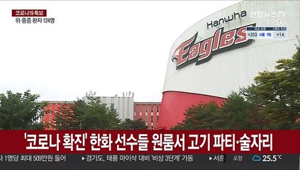 '코로나 확진' 한화 선수들 원룸서 고기 파티·술자리