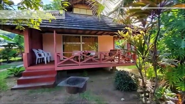 A VENDRE TERRAIN ET 5 BUNGALOWS BORD DE MER A ATIHA-MOOREA