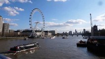 london eye ferris wheel on the river
