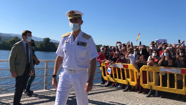 Felipe VI visita la Comandancia Naval del Miño en Tui