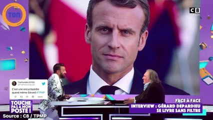 TPMP : Gérard Depardieu lâche un scoop sur Emmanuel Macron et fait rire tout le plateau