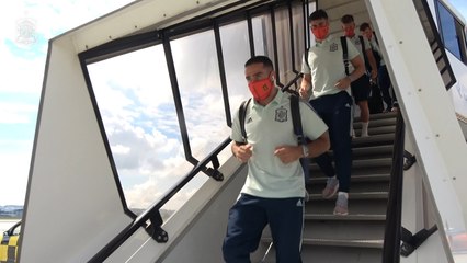 La Selección española llega a Stuttgart para el partido ante Alemania
