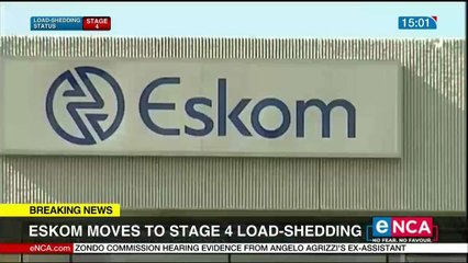 Eskom moves to stage 4 load-shedding
