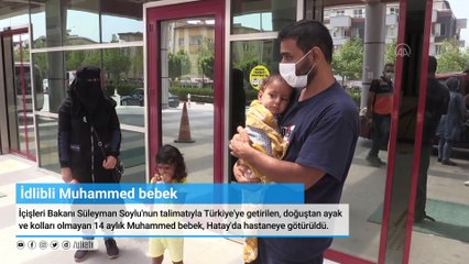 İdlibli Muhammed bebek tetkikler için hastaneye götürüldü