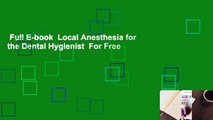 Full E-book  Local Anesthesia for the Dental Hygienist  For Free
