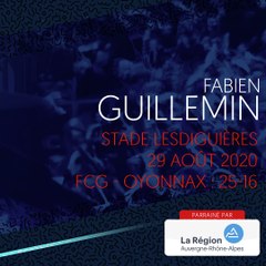 L'essai de Fabien Guillemin face à Oyonnax, saison 2020-2021