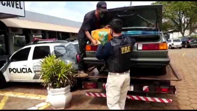 Ao transitar pela contramão, motorista embriagado é parado pela PRF e grande quantidade de maconha é apreendida