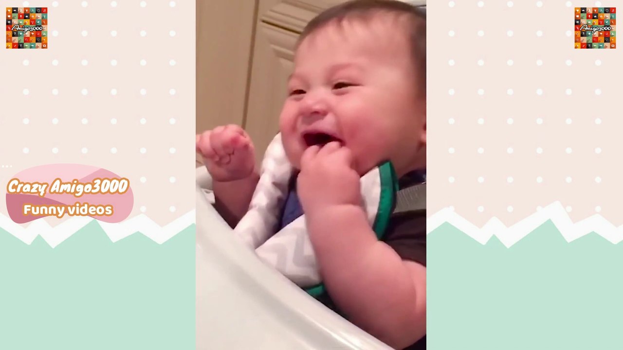 Cute Baby Reacting To Head Massager