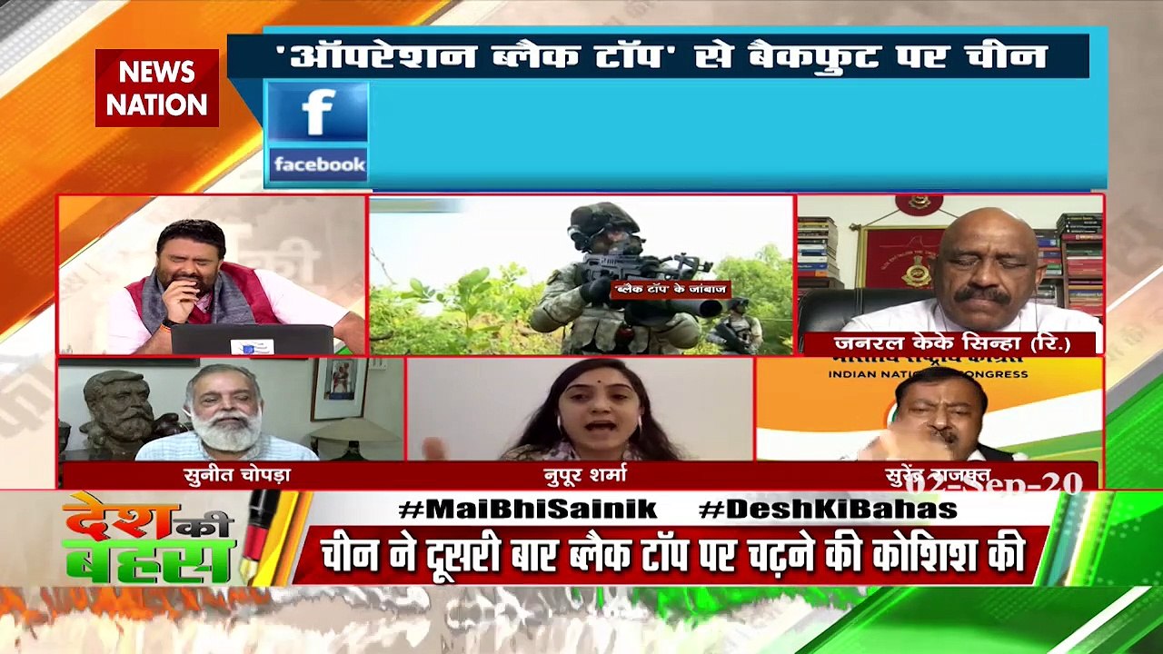 चीन पर बहस के दौरान भिड़े बीजेपी प्रवक्‍ता नूपुर शर्मा और कांग्रेस प्रवक्‍ता सुरेंद्र राजपूत