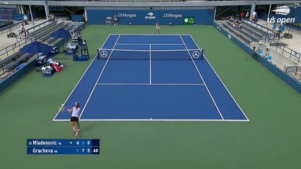 Kristina Mladenovic avanti per 6-1 5-1  finisce per perdere la partita (Match Point) Credit: @USOPEN