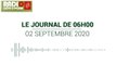 Journal de 6 heures du 2 septembre 2020 [Radio Côte d'Ivoire]