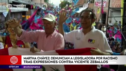 下载视频: Denuncian a congresista Martha Chávez por racismo tras expresiones contra Vicente Zeballos | Primera Edición (HOY)