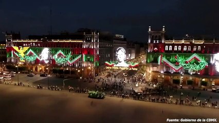 Se hizo la luz: encienden alumbrado patrio en el Zócalo