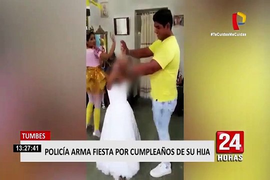 Tumbes: Suboficial festejó cumpleaños de su hija con animadores y sin medidas de protección