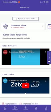 Ejemplo de Cartelera Digital y Recibo de Sueldos