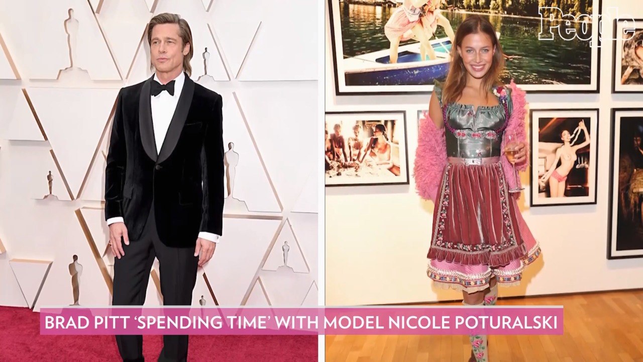 Brad Pitt And New Girlfriend Nicole Poturalski Were Very Flirty Last Year At An Event Source