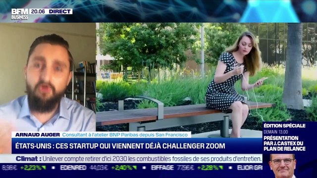 Arnaud Auger (Atelier BNP Paribas) : des startups viennent déjà challenger Zoom aux États-Unis - 02/09