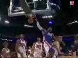 LeBron James slams over Dirk Nowitzki