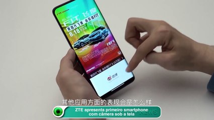 ZTE apresenta primeiro smartphone com câmera sob a tela