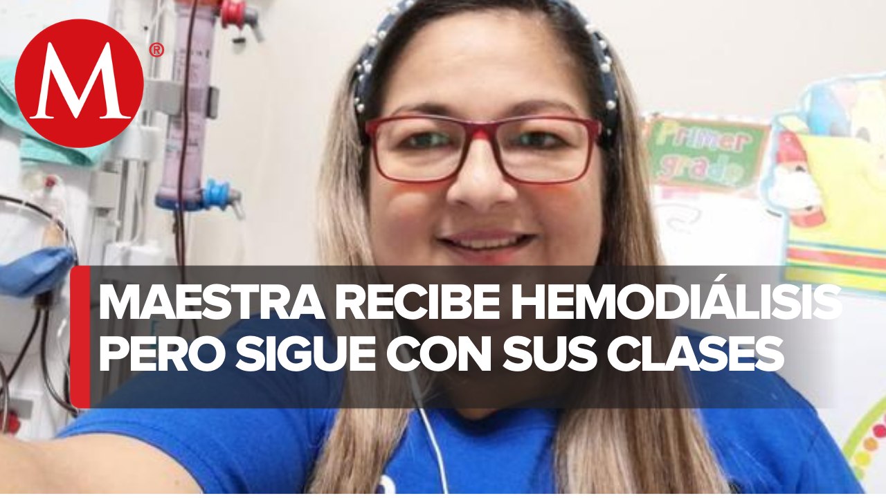 Maestra da clases virtuales desde el hospital