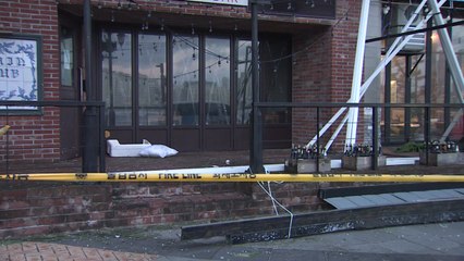 유리창에 테이프 붙이던 여성 숨져...부산 태풍 피해 상황 / YTN