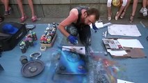 ARTISTA callejero PINTANDO con aerosoles (Spray)