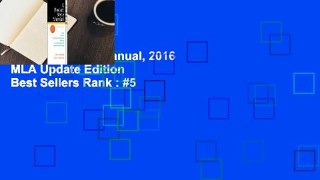 A Pocket Style Manual, 2016 MLA Update Edition  Best Sellers Rank : #5