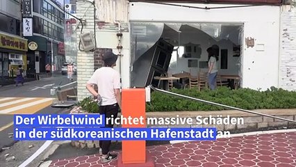 Taifun "Maysak" richtet in Südkorea schwere Schäden an