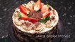 How to make a fresh cream cake/Strawberry Cream Cake/How To Make Whipped Cream cake