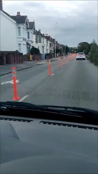 Worthing A24 cycle lane destroyed