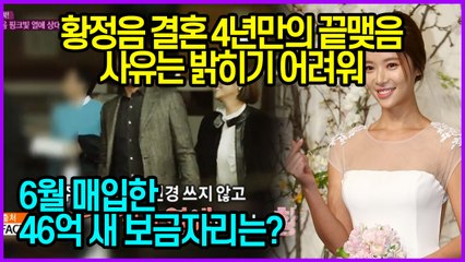 황정음 결혼 4년만의 끝맺음 사유는 밝히기 어려워...6월 매입한 46억 새 보금자리는?