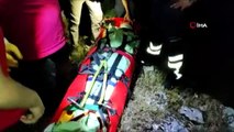 Bursa'da kayalıktan düşen çoban helikopterle kurtarıldı