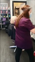 Beryl Howgate charity head shave