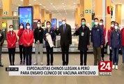 Especialistas chinos llegan a Perú para ensayo clínico de vacuna anticovid
