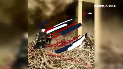 Patlamanın önünde kalan itfaiyeciler ölümden böyle döndü