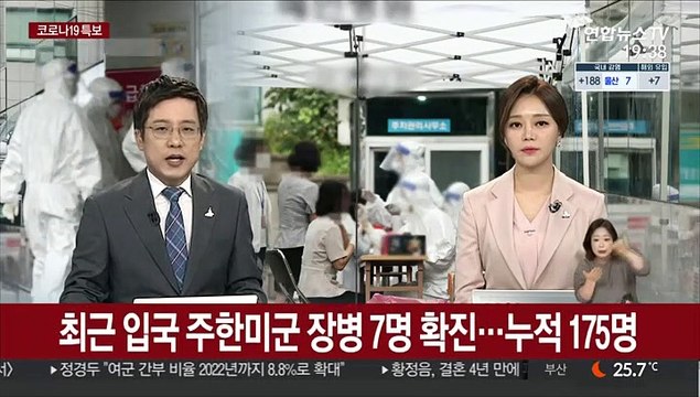 최근 입국 주한미군 장병 7명 확진…누적 175명