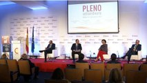 La presidenta de Banco Santander, Ana Botín, en su intervención en la Cámara de Comercio