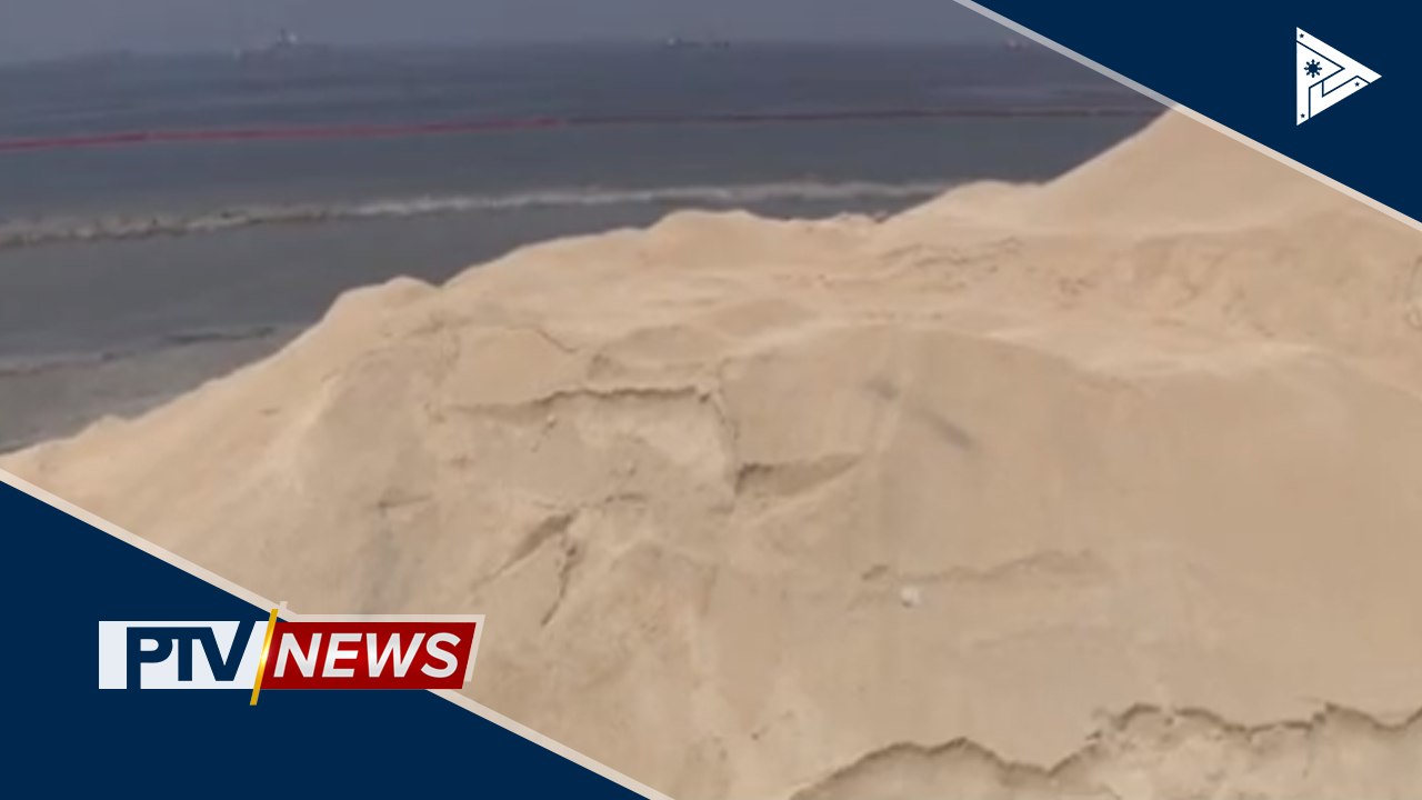 Paglalagay ng puting buhangin sa Manila Bay, sinimulan na ng DENR