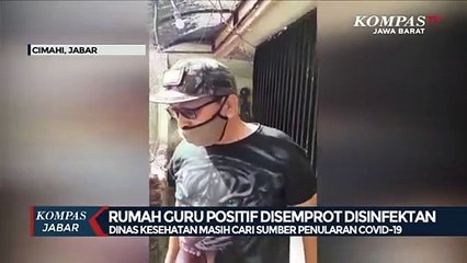 Rumah Guru Positif Covid-19 Disemprot Disinfektan