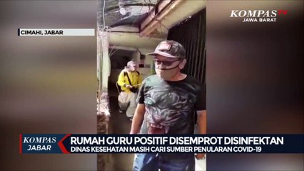 Rumah Guru Positif Covid-19 Disemprot Disinfektan