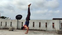 Handstand push-ups at home