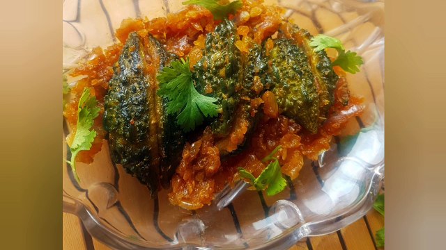 How to make stuffed bittergourd/ karela recipe /masaledar karela/ karela ki subji /2020 / karela in microwave /