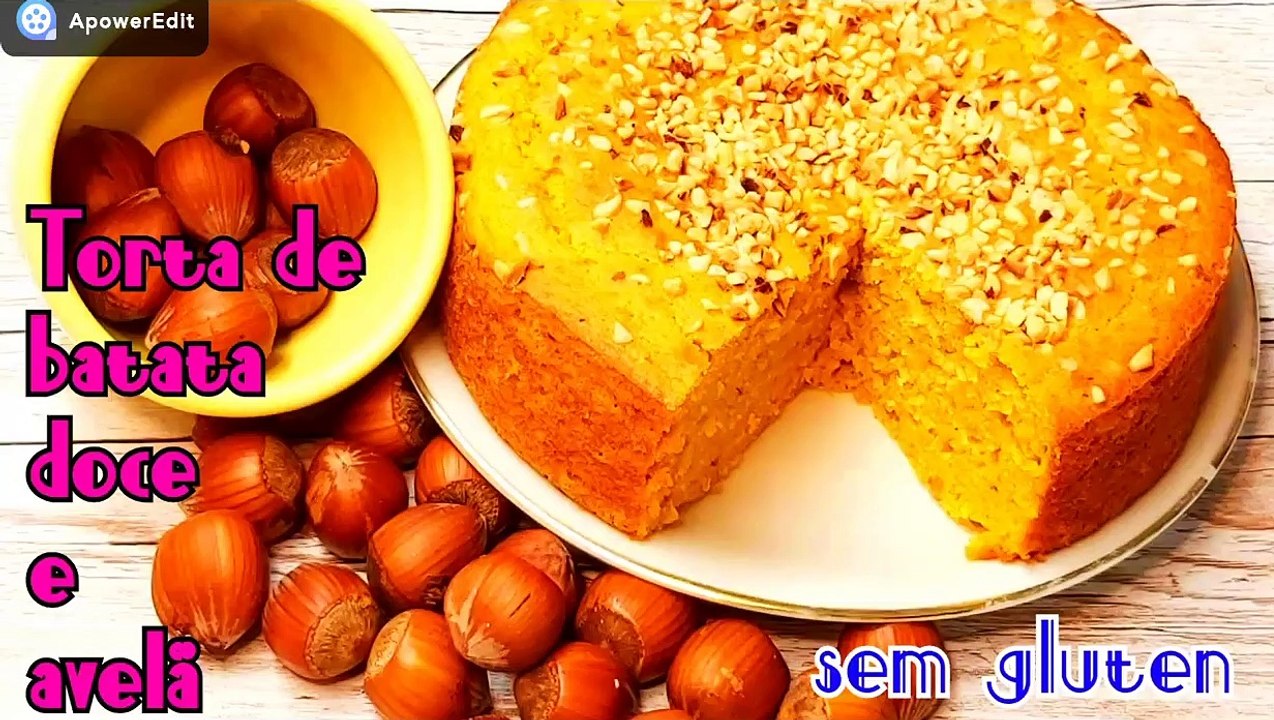 Torta de batata doce e avelã